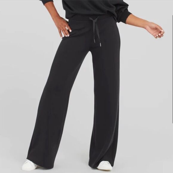 Spanx Air Essentials Wide Leg Crop Pant Black XL Short - Picture 10 of 11